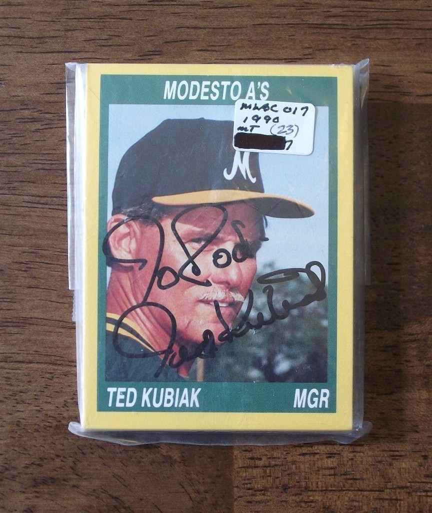 MODESTO A'S BASEBALL CARDS LOT OF 23 PACK VG++ MGR AUTOGRAPH/SIG