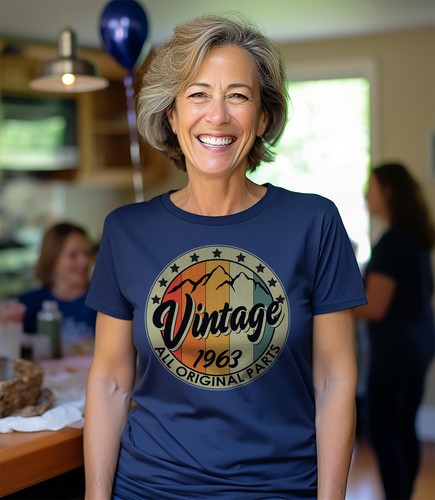 Vintage Mountain 1963-2023 60th Anniversary T-shirt - Funny Retro Design, Unisex - Picture 16 of 36