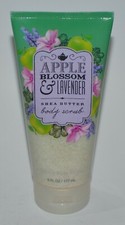 1 NEW BATH  BODY WORKS APPLE BLOSSOM LAVENDER SHEA BUTTER BODY SCRUB 6 OZ