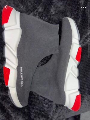 Balenciaga sock shoes black white and red Only been worn twice