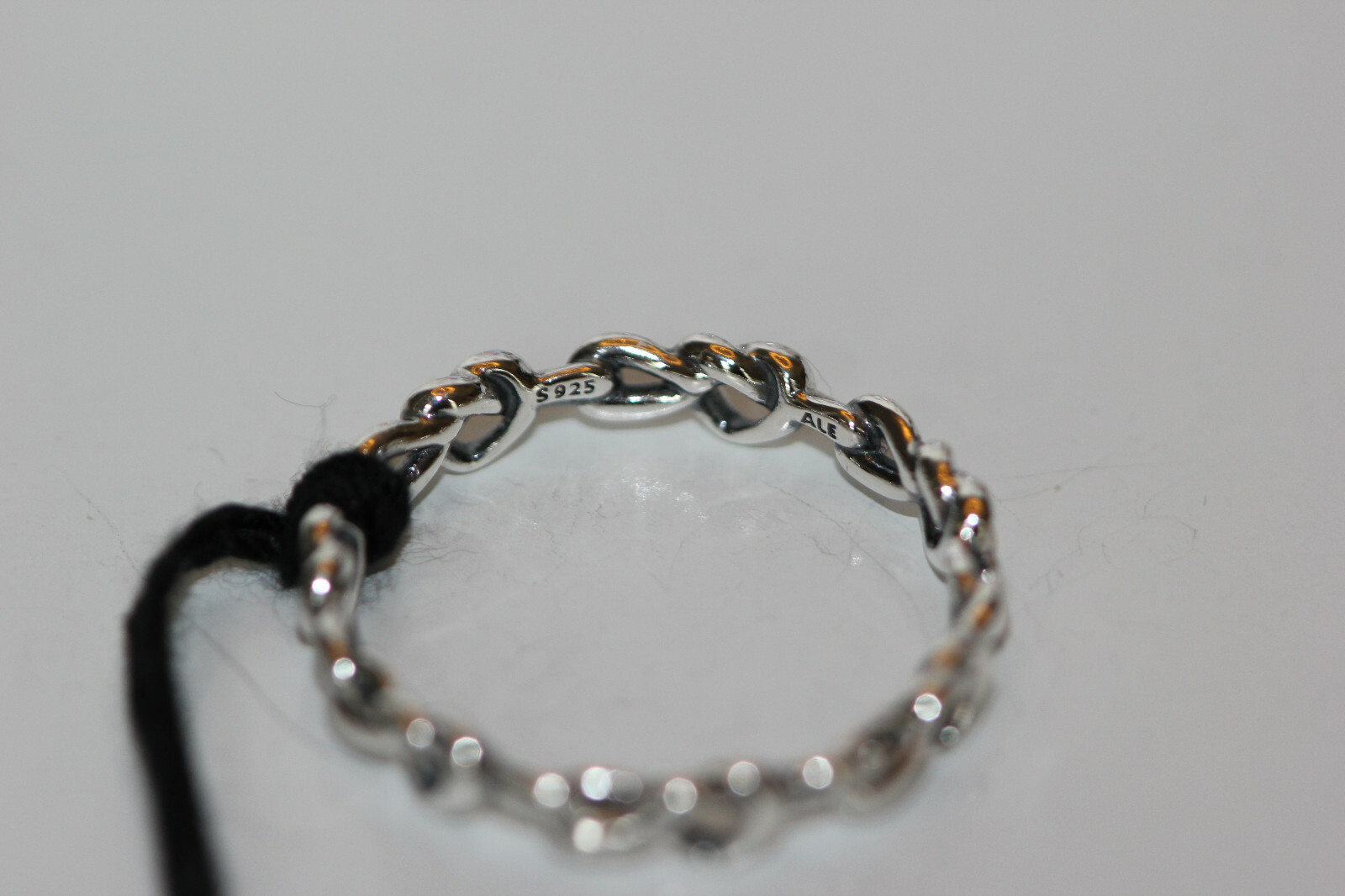 NIB PANDORA 2019 KNOTTED HEARTS SILVER BAND RING 198018 BAGTAG BOX | eBay