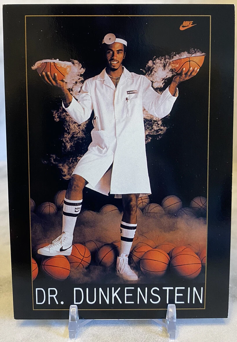 Rare Vintage Basketball Nike Poster Card “Dr. Dunkenstein” Darrell Griffith