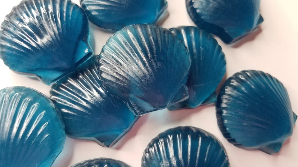 Seashell Ducha Nupcial Fiesta Favores Náutica Playa Boda Hecho a Medida 50 Jabones Foto 3 de 4