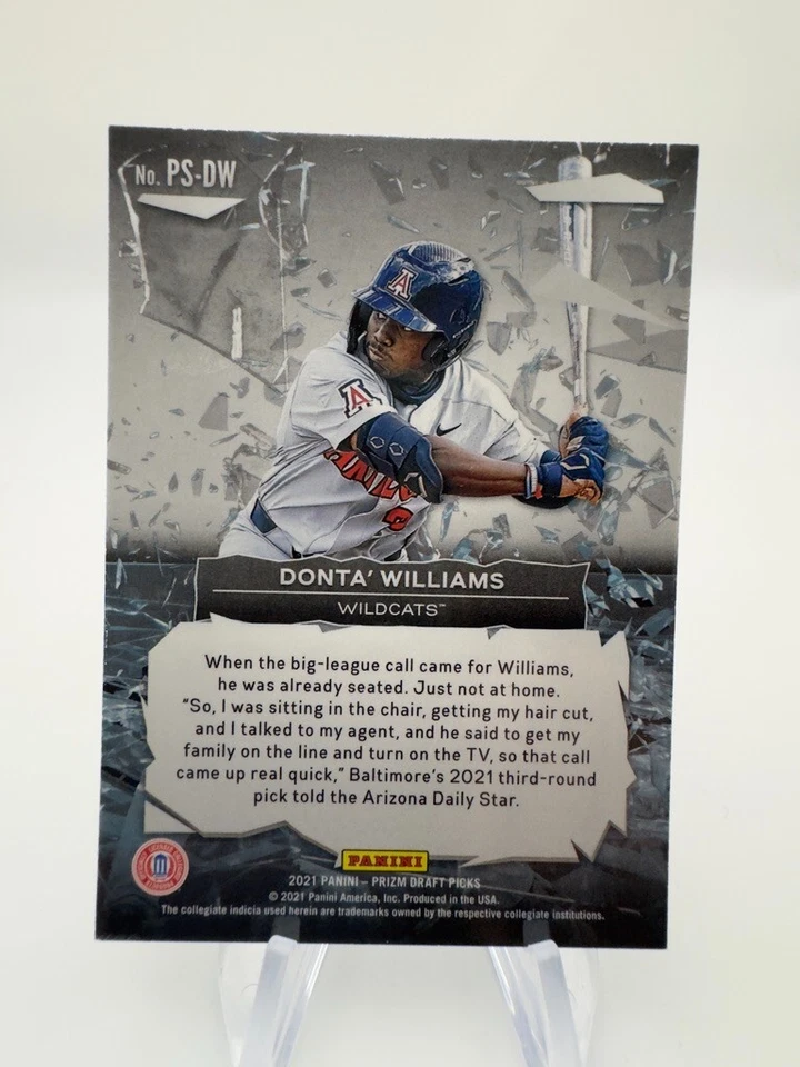 2021 Panini Prizm Draft Picks #PS-DW Donta' Williams Power Surge - Image 2 of 2