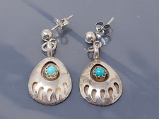 Vintage Zuni Sterling Silver 925 Bear Paw Dan...