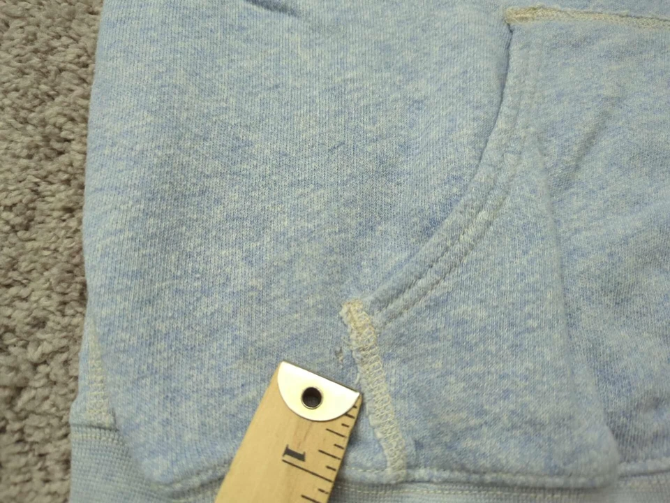 Moletom feminino denim e suprimentos Ralph Lauren pulôver azul médio borda crua - Imagem 4 de 4