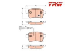 Brake pad set, disc brake Cotec TRW GDB1905