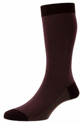 Pantherella Herren Twekesbury 3-Ton Baumwolle Socken - rot