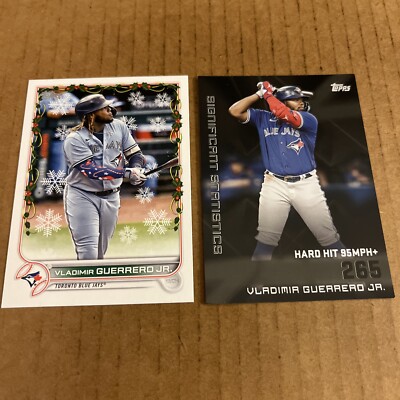 VLADIMIR GUERRERO 2022 Holiday SLEEVE SP VARIATION #HW10 & 2023 Topps #SS-10 (e8