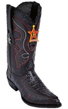 990118 BLACK CHERRY WESTEREN, COWBOY, LOS ALTOS CAIMAN TAIL J-TOE BOOTS See Note