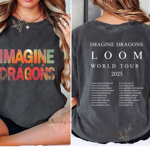 Imagine Dragons 2025 Concert Loom World Tour 2025 Double-Sided T-Shirt Classic - Picture 7 of 7