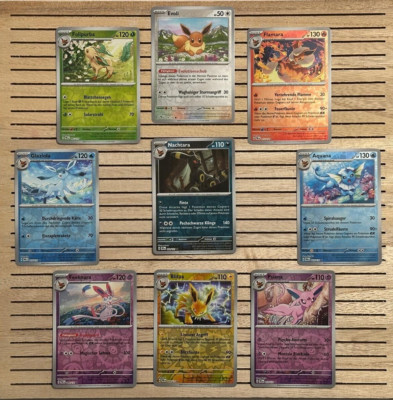 Pokémon Reverse Holo Karten Prismatische Entwicklungen PRE DE
