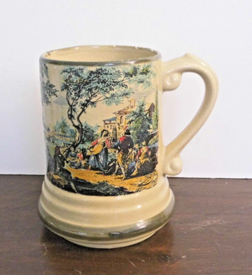ALTER PORTUGIESISCHER WEINKRUG BIERKRUG VINTAGE TONGILART HANDBEMALT