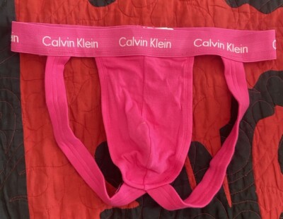 Calvin Klein men Pink cotton jock strap jockstrap underwear M