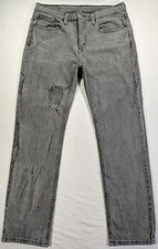 LEVI'S 514 Men's Jeans size 32x32 Gray Oil Stained Slim Fit Straight Leg NWOT