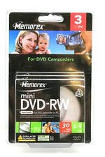 Memorex 3 Pack Mini DVD-RW