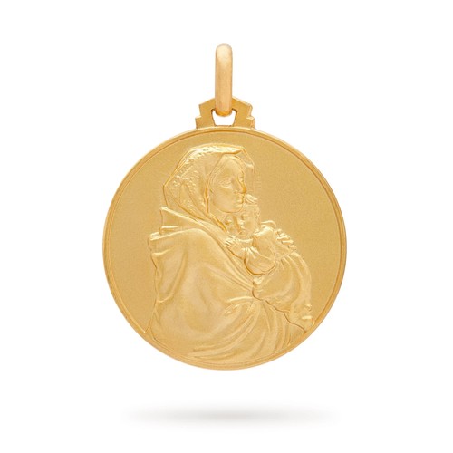 18k Gold Medal Madonna of the Streets Pendant Medallion from Vatican Leo - Picture 8 of 11