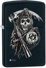 Zippo Sons of Anarchy SAMCRO Grim Reaper Black Matte 28504