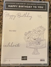 StampinUp - Cling Stamp Set Sale-a-bration - HAPPY BIRTHDAY TO YOU