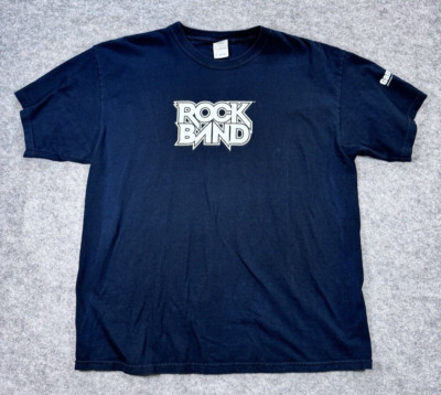 Rock Band Gildan Heavy Cotton Men XL T-Shirt Black GameStop Geek Nerd Gamer