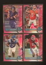 2021-22 Bowman University Football Pink Refractors