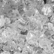 10lbs Clear Fireglass for Fire pits & Fireplace 1/2" Crushed Glass