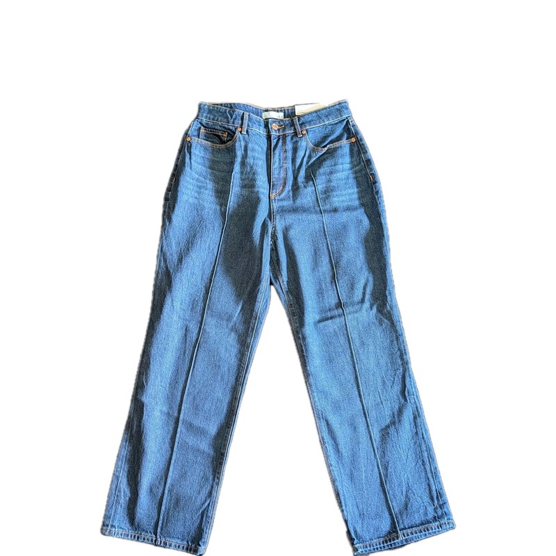 NWT - New LOFT Women’s Curvy Straight Blue Denim Jeans Size 29 - High Rise 