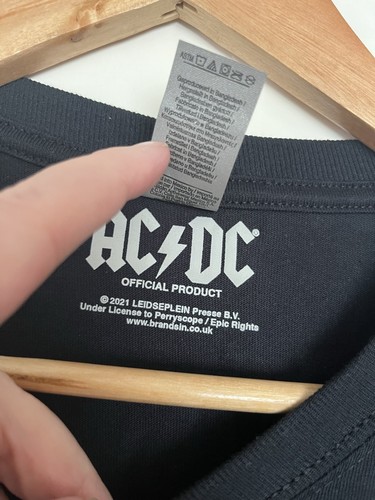 AC/DC Hells Bells Black Graphic Tshirt L Large Cotton - Imagen 5 de 7