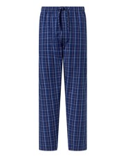 Herren Schlafanzughose Lang Baumwolle Kariert Blau 8926 El B&uacute;ho Nocturno