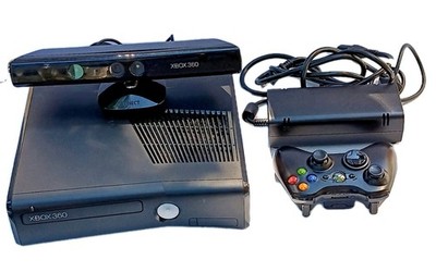Xbox 360 S Console 250GB Model 1439 + Kinect & 1 Free Controller Tested SEE 