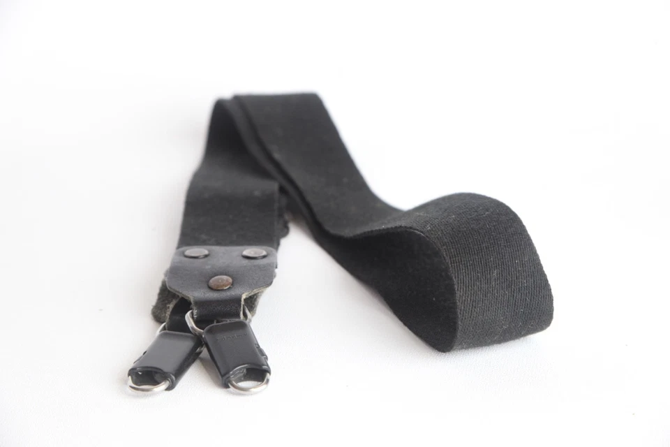 Vintage Black Canvas Camera Strap For Film Camera With Quick Clips German Made - Image 2 of 2