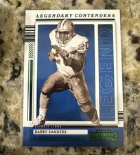 2021 Panini Contenders BARRY SANDERS LEGENDARY CONTENDERS GREEN #LGD-BSA Lions