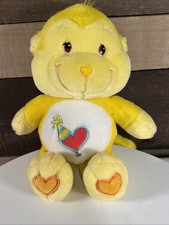 2004 Care Bear Cousins Yellow Playful Heart Monkey Plush Stuffed Animal Toy Vtg