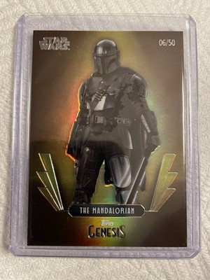 2025 Topps Disney Genesis Star Wars The Mandalorian #17 Gold Foil 6/50