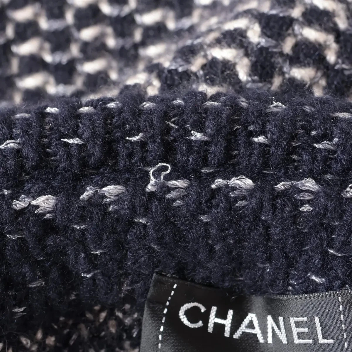 Chanel Coco Button P44 giacca maglia cashmere 40 donna blu navy P44439K04703