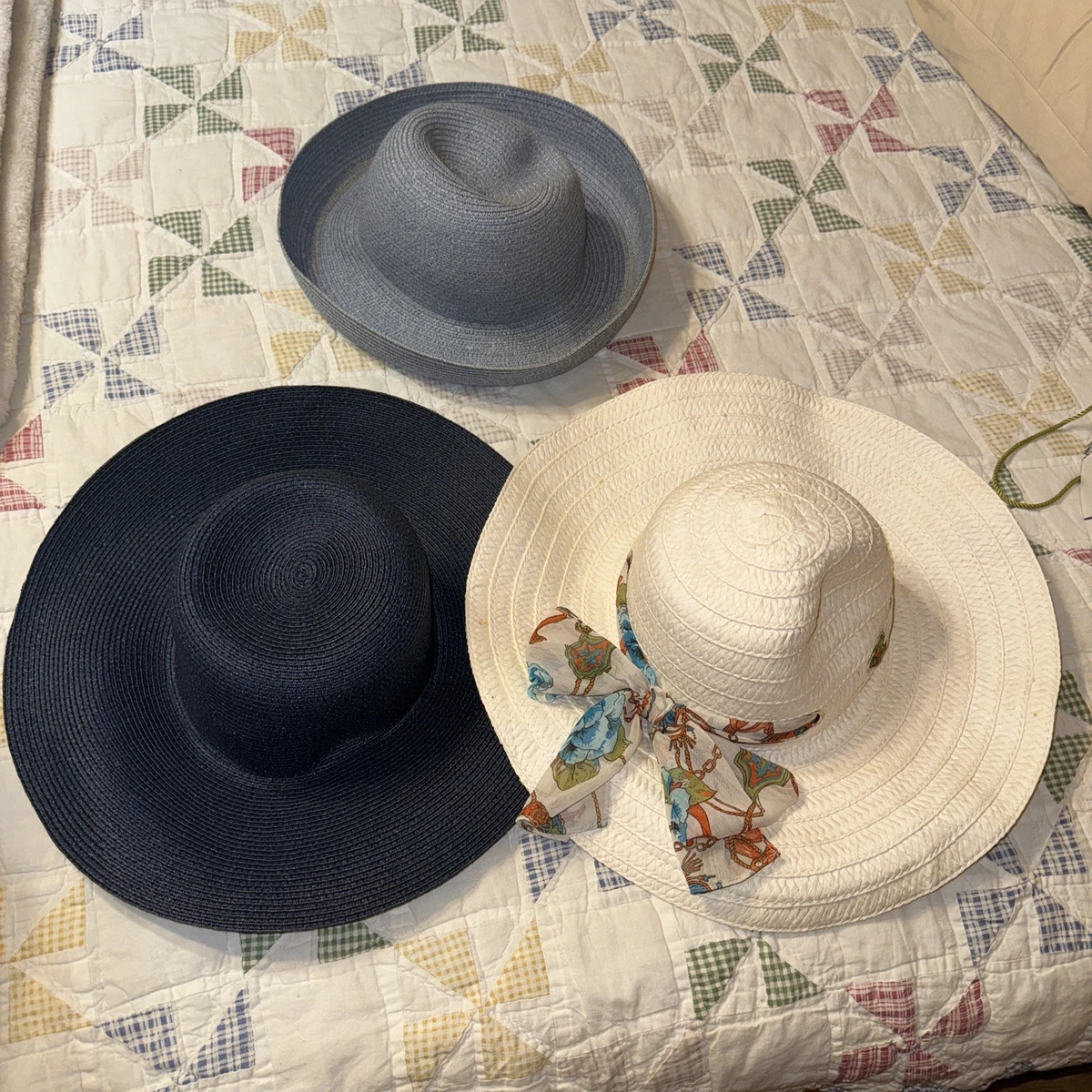 Blue Straw Bowler Hat for Women for sale | eBay