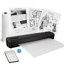 Wireless Portable A4 Bluetooth Thermal Printer Inkless Letter Thermal Printer UK