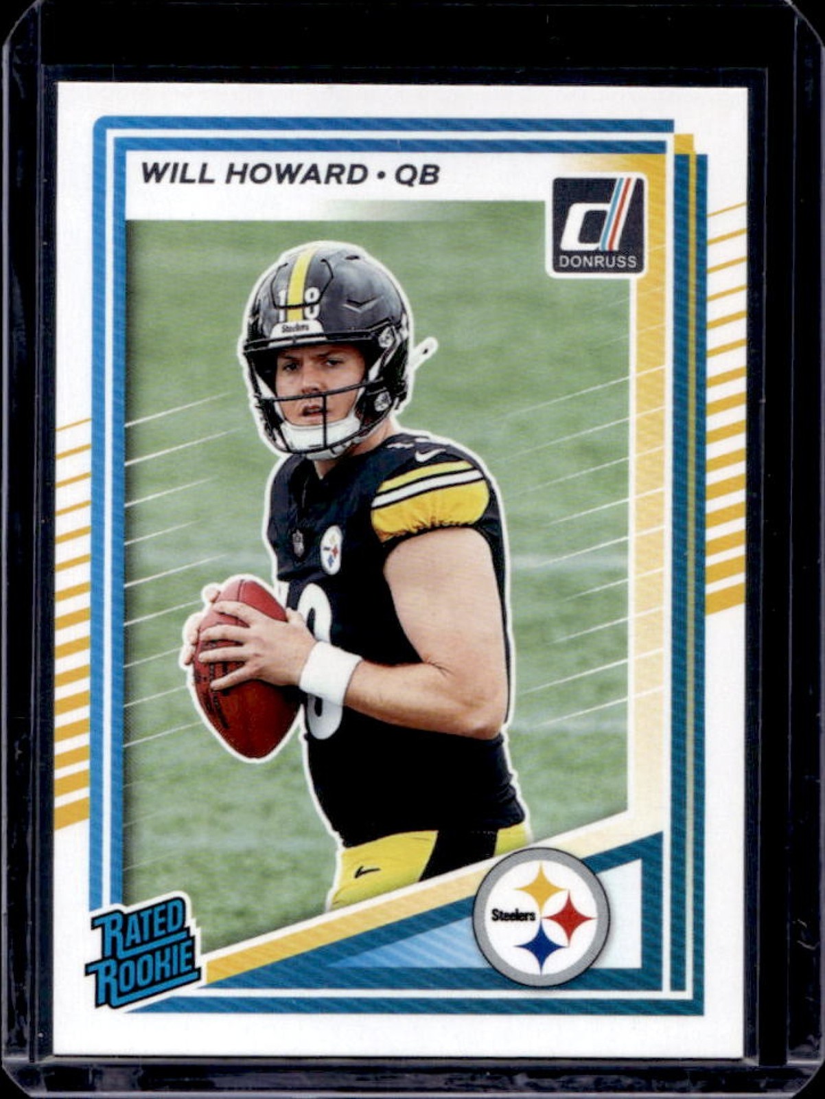 2025 Donruss Will Howard Rated Rookie Aqueous Test RC #309 Steelers