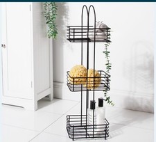 Image of Black bathroom 3-Tier Metal Caddy – Organizer for Toiletries