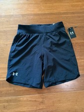 Under Armour Shorts w/Liner Mens Medium Black SpeedPocket Running Training NWT