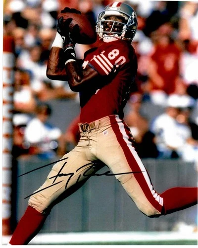 Jerry Rice San Francisco 49ers Wide Receiver NFL Signed 8 x 10 Photo TTM COA