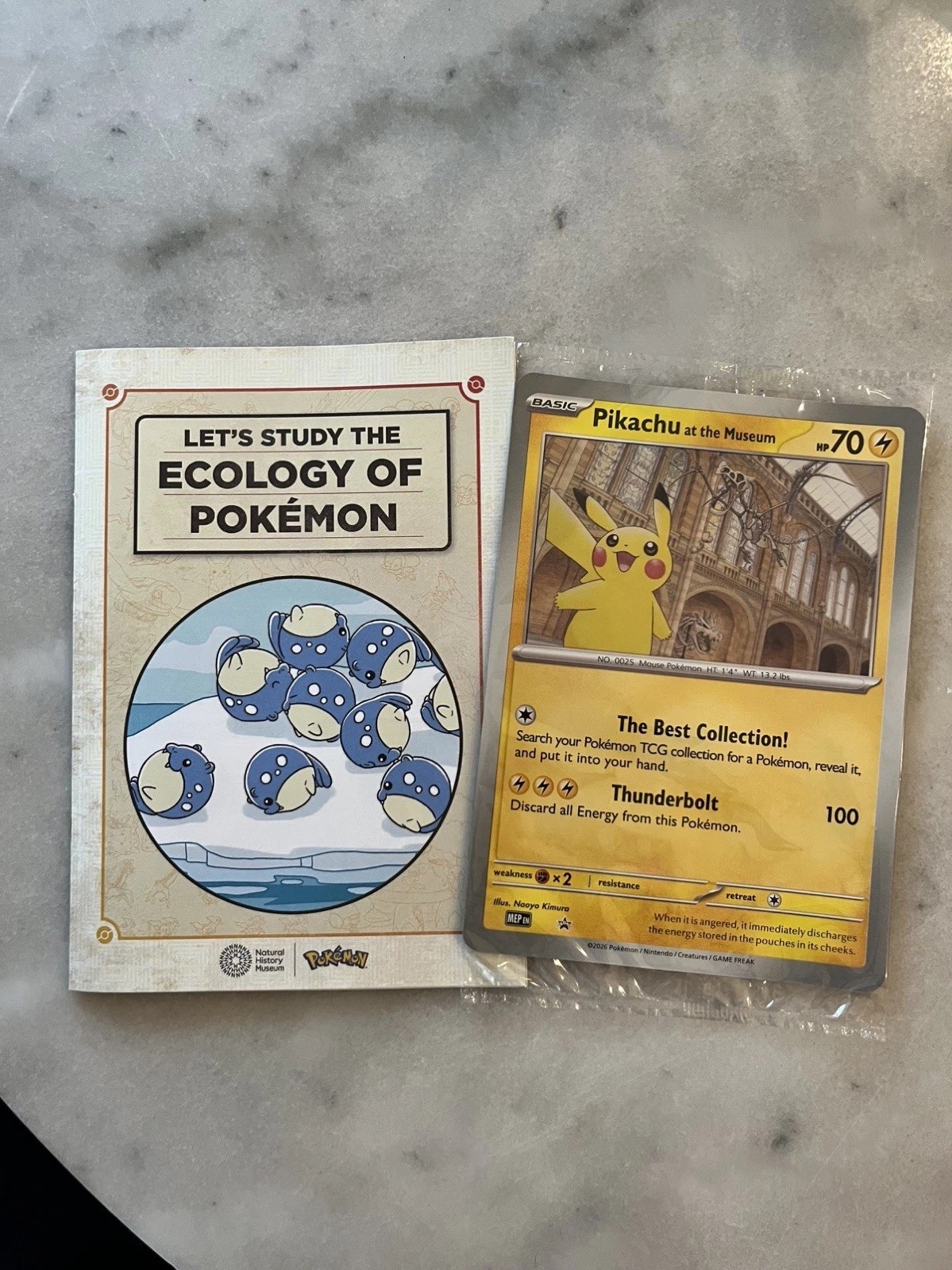 Pokemon Pikachu at the Natural History Museum Sealed Jumbo Promo & Booklet