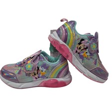 Minnie shoes for girls sneakers with LED light without laces Pink Size 7 15cm 