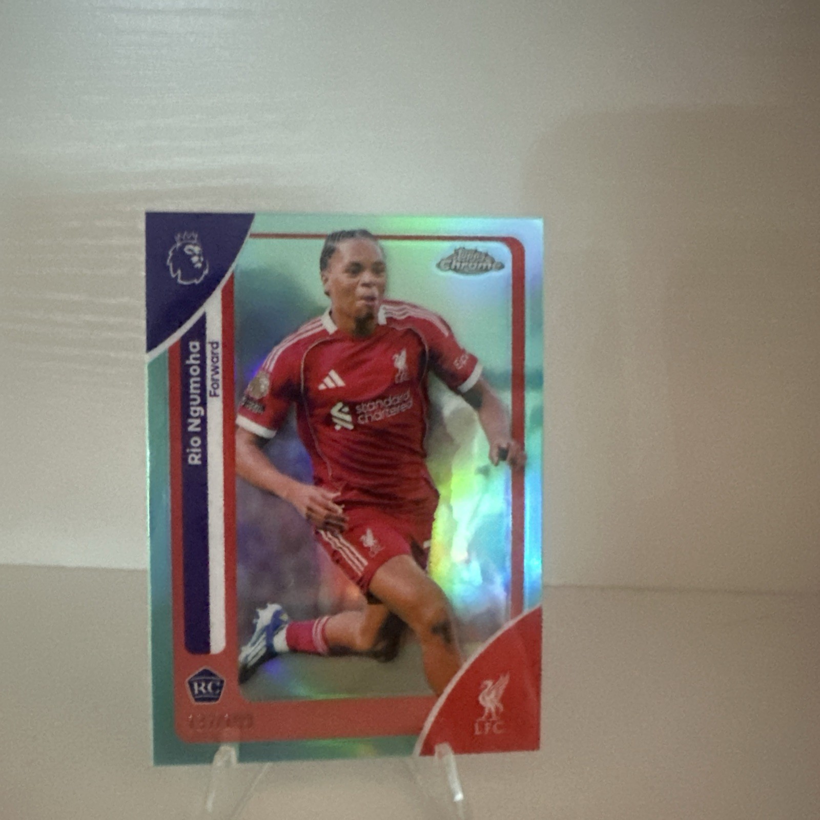 2025-26 Topps Chrome Premier League EPL #112 Rio Ngumoha Aqua Refractor /199