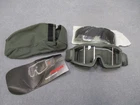 US Army Flakjak Safety Goggles Foliage Green New Old Stock w/ Pouch & Extra Lens