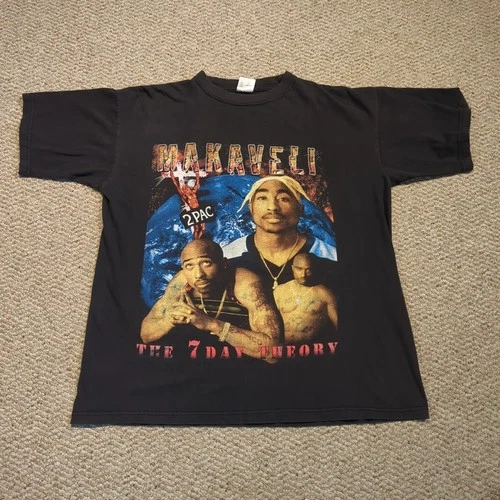 Tupac Shakur 2Pac Makaveli Rap Tee Shirt Large Life Vintage vintage concert t-shirt, vintage, size L, single stitch, B+ condition