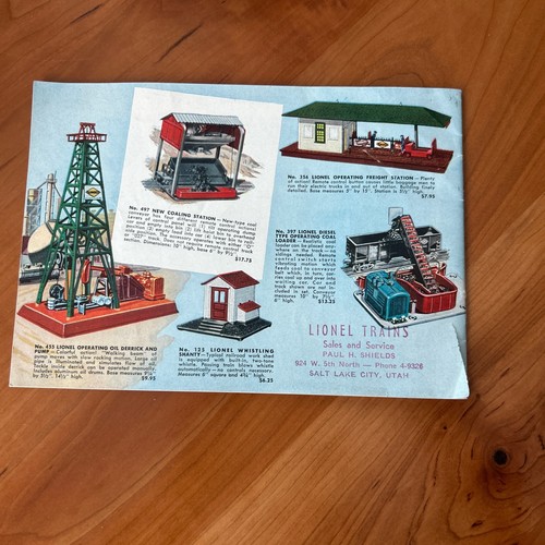 Vintage 1953 Lionel Model Train Catalog Advertising Railroading Stamped