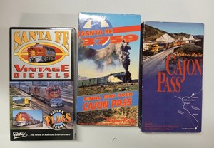 Train VHS Tape Lot Santa Fe Video Rails Pentrax