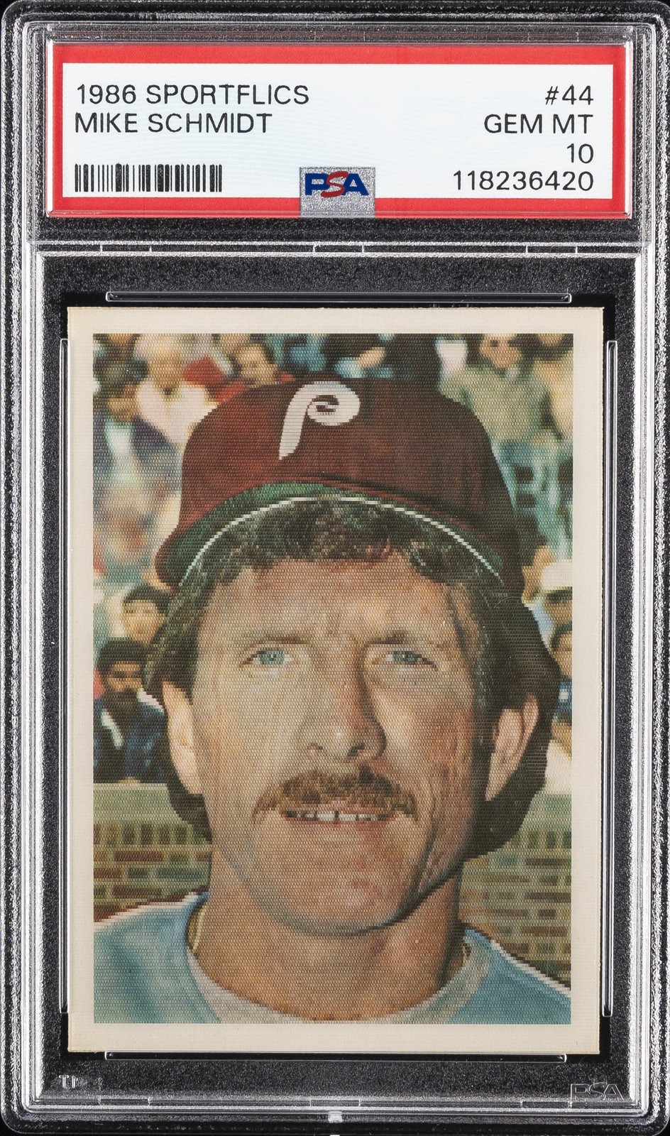 1986 SPORTFLICS #44 MIKE SCHMIDT PSA 10