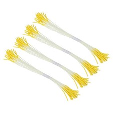 100Pcs 10mm Double Heads Flower Stamen Artificial Flower Stamen Pistil Yellow